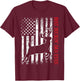 Best Buckin' Dad Ever American Flag Deer Hunting T-Shirt - T-Shirt | Maroon