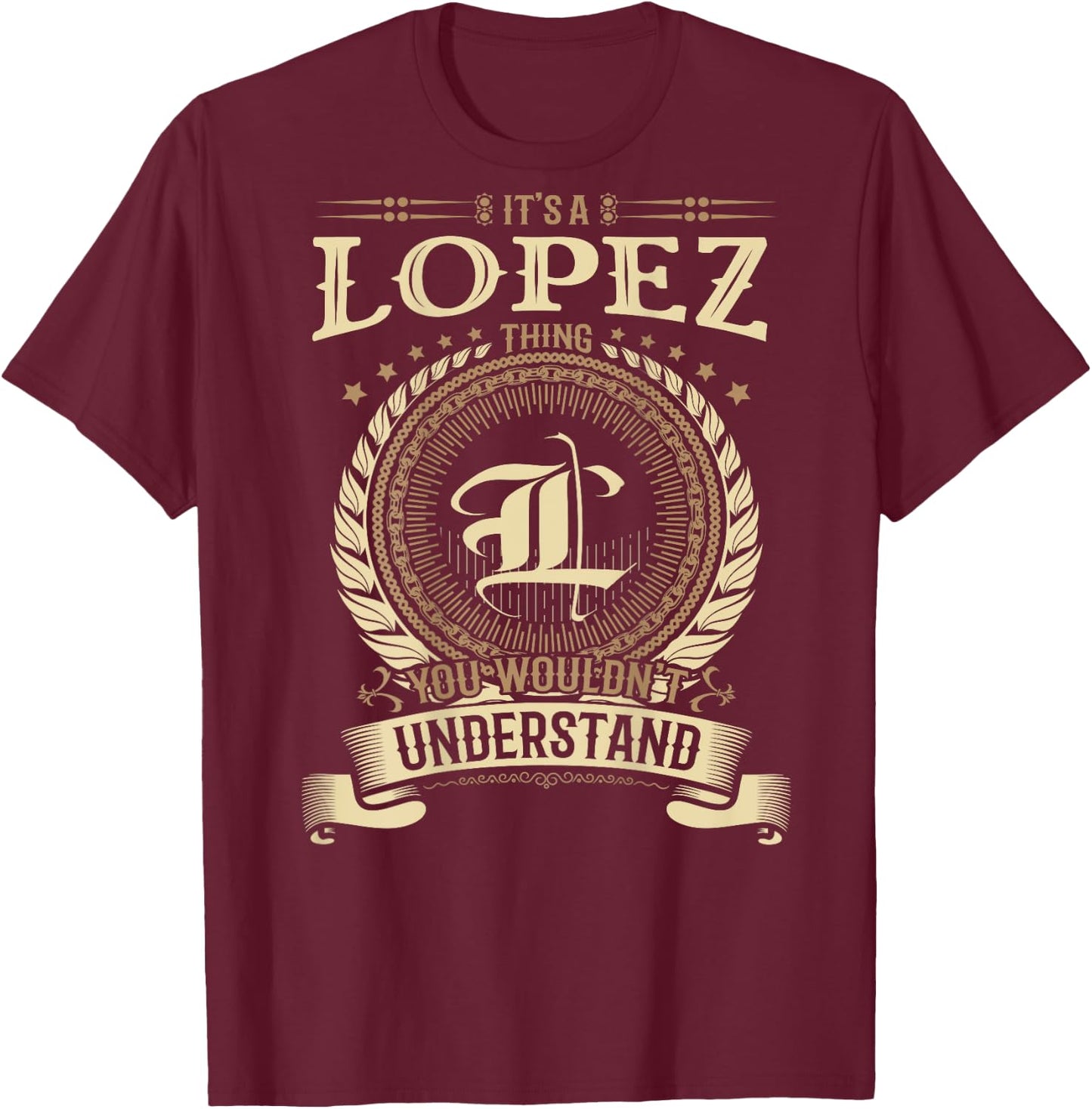 Lopez Thing You Wouldn't Understand Family BACKPRINT T-Shirt - T-Shirt | Maroon
