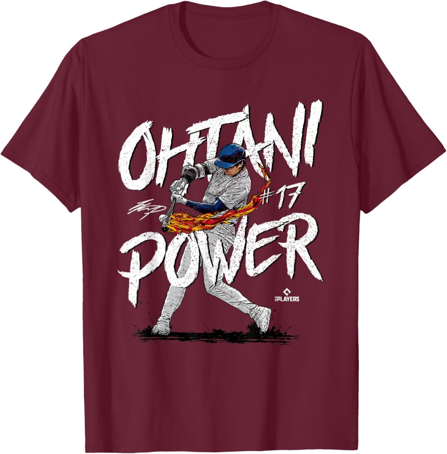 Ohtani Power Shohei Ohtani Los Angeles Baseball MLBPA T-Shirt - T-Shirt | Maroon