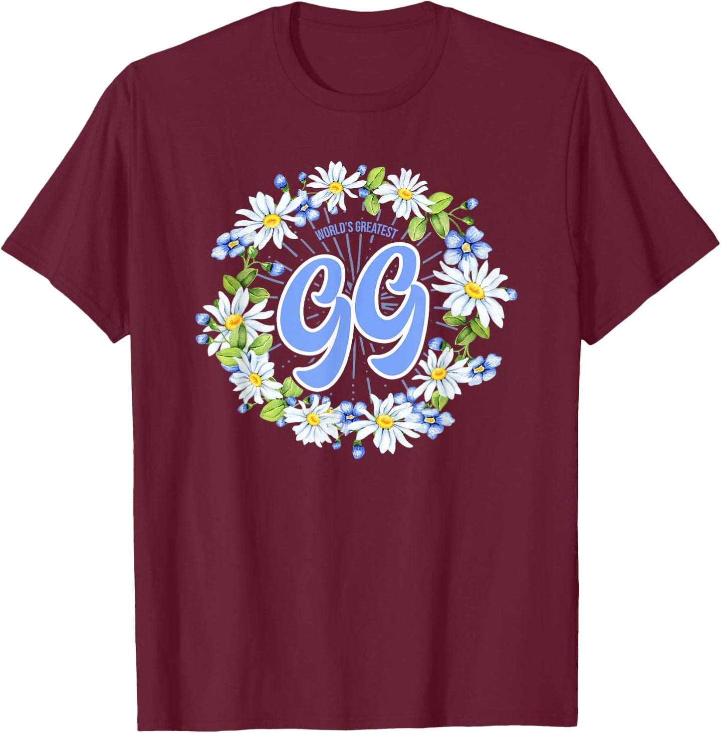 World's Greatest GG - Gift Grandma T-Shirt - T-Shirt | Maroon