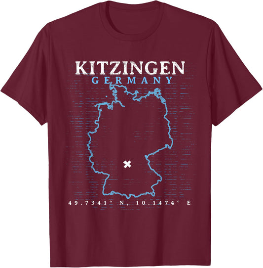 Germany Kitzingen T-Shirt - T-Shirt | Maroon