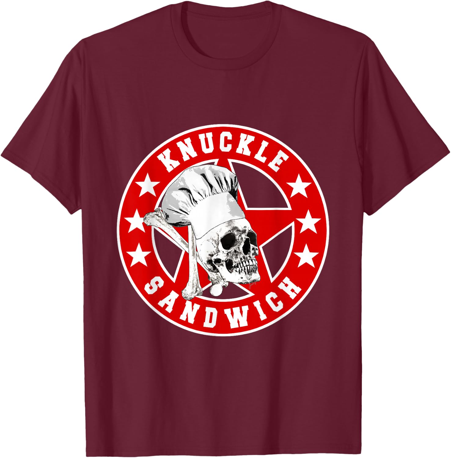 Knuckle Sandwich All Star Red White T-Shirt - T-Shirt | Maroon