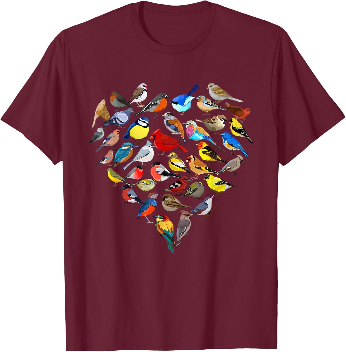 Birds Love Bird watching Birder Nerd Wildlife Birdwatcher T-Shirt - T-Shirt | Maroon