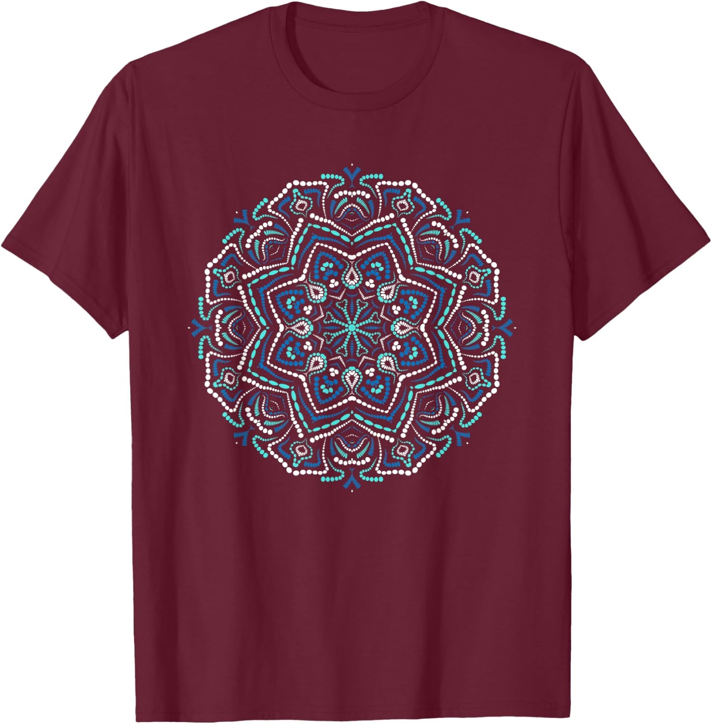 Meditation mandalas - yoga mandala T-Shirt - T-Shirt | Maroon