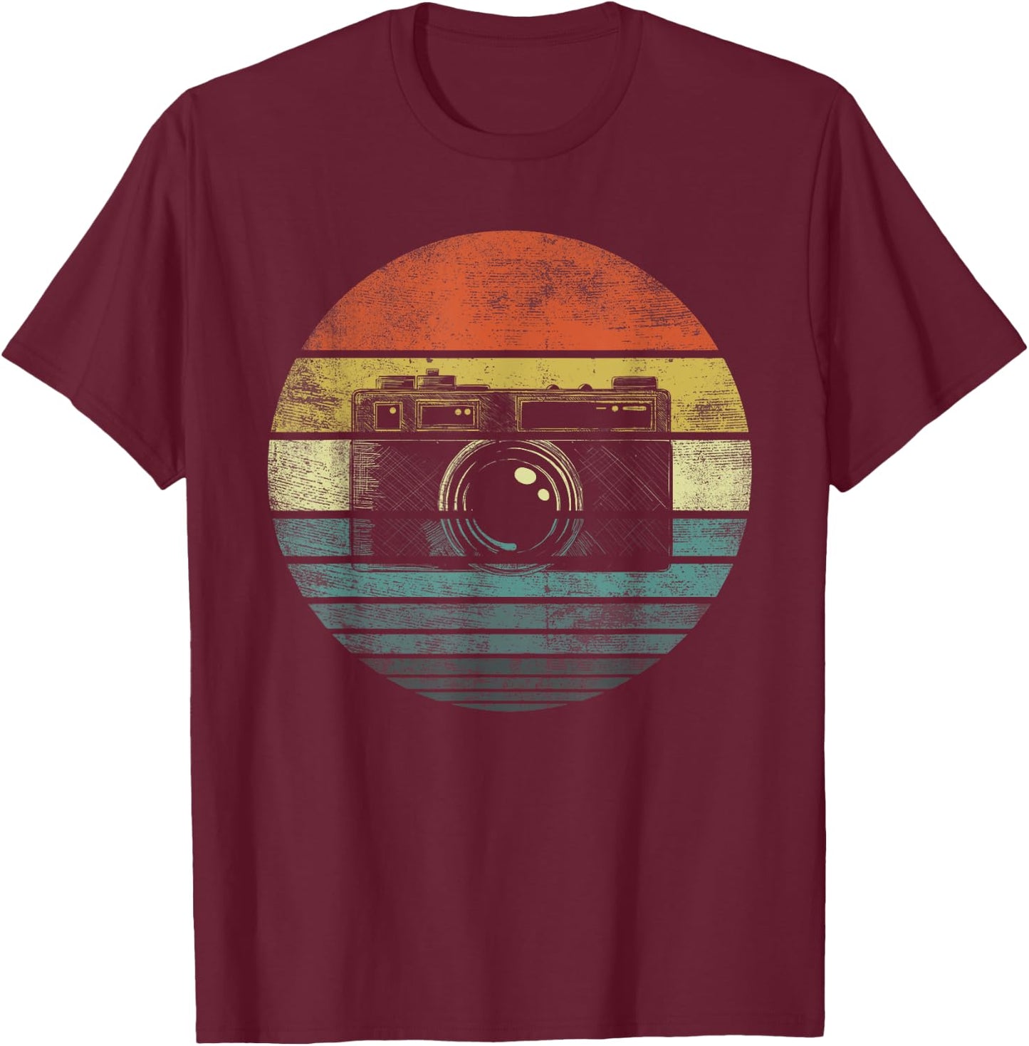 Retro Vintage Camera Photography Lover Photographer Gift T-Shirt - T-Shirt | Maroon
