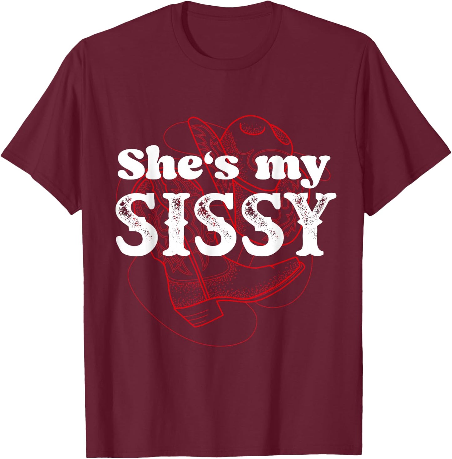 Texas Bud Texas Sissy Square Dance Couple Rodeo T-Shirt - T-Shirt | Maroon
