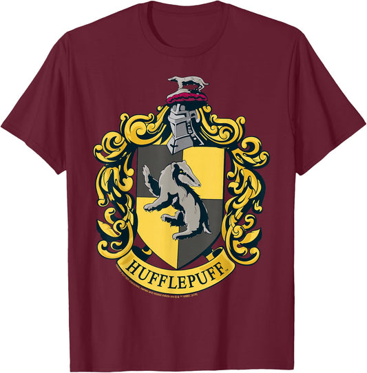 Harry Potter Hufflepuff House Crest T-Shirt - T-Shirt | Maroon