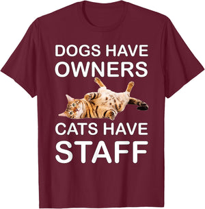 Cat Shirts /Women - Funny Cat Shirts for Cat Dad/Mom T-Shirt - T-Shirt | Maroon