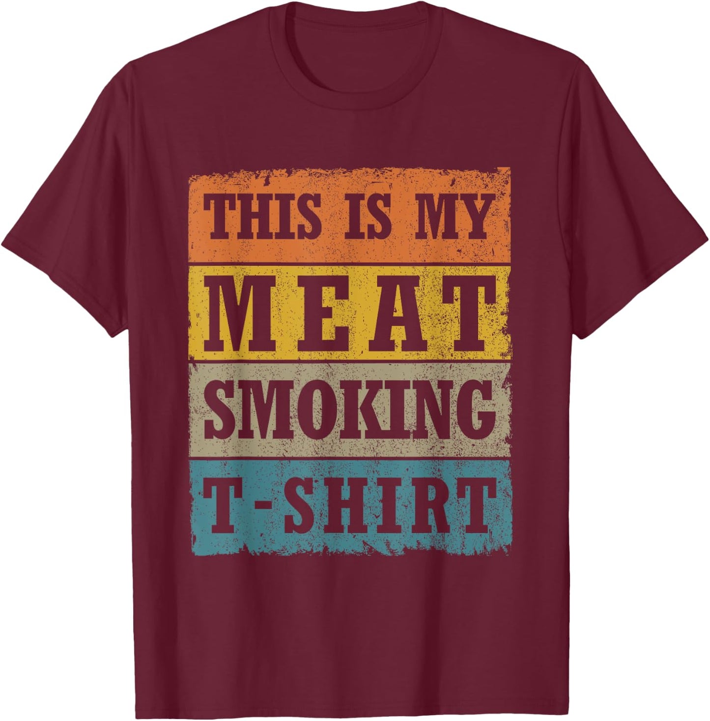 This Is My Meat Smoking Vintage Retro BBQ Grill T-Shirt - T-Shirt | Maroon