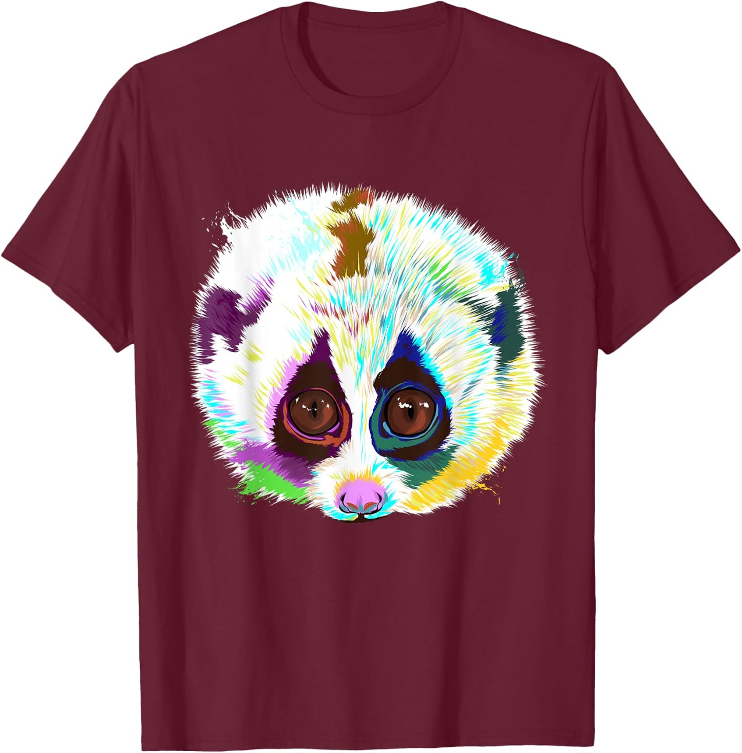 Splash Slow Loris T-Shirt - T-Shirt | Maroon