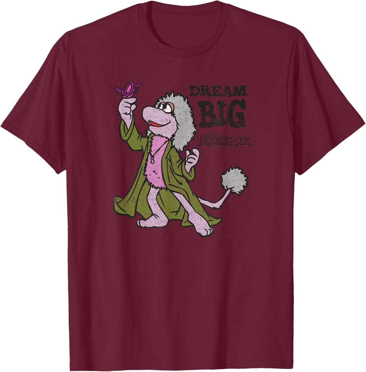 Fraggle Rock Dream Big T-Shirt - T-Shirt | Maroon