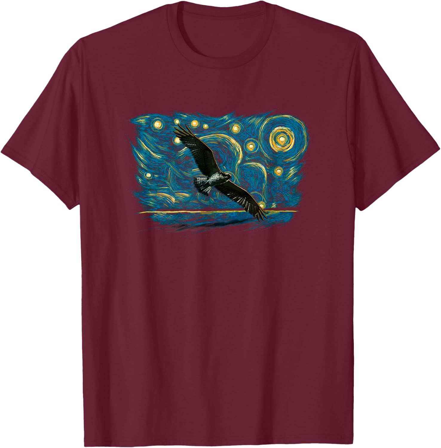 Retro Vintage Style Osprey T-Shirt - T-Shirt | Maroon
