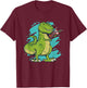 Dinosaur playing violin T-Shirt - T-Shirt | Maroon