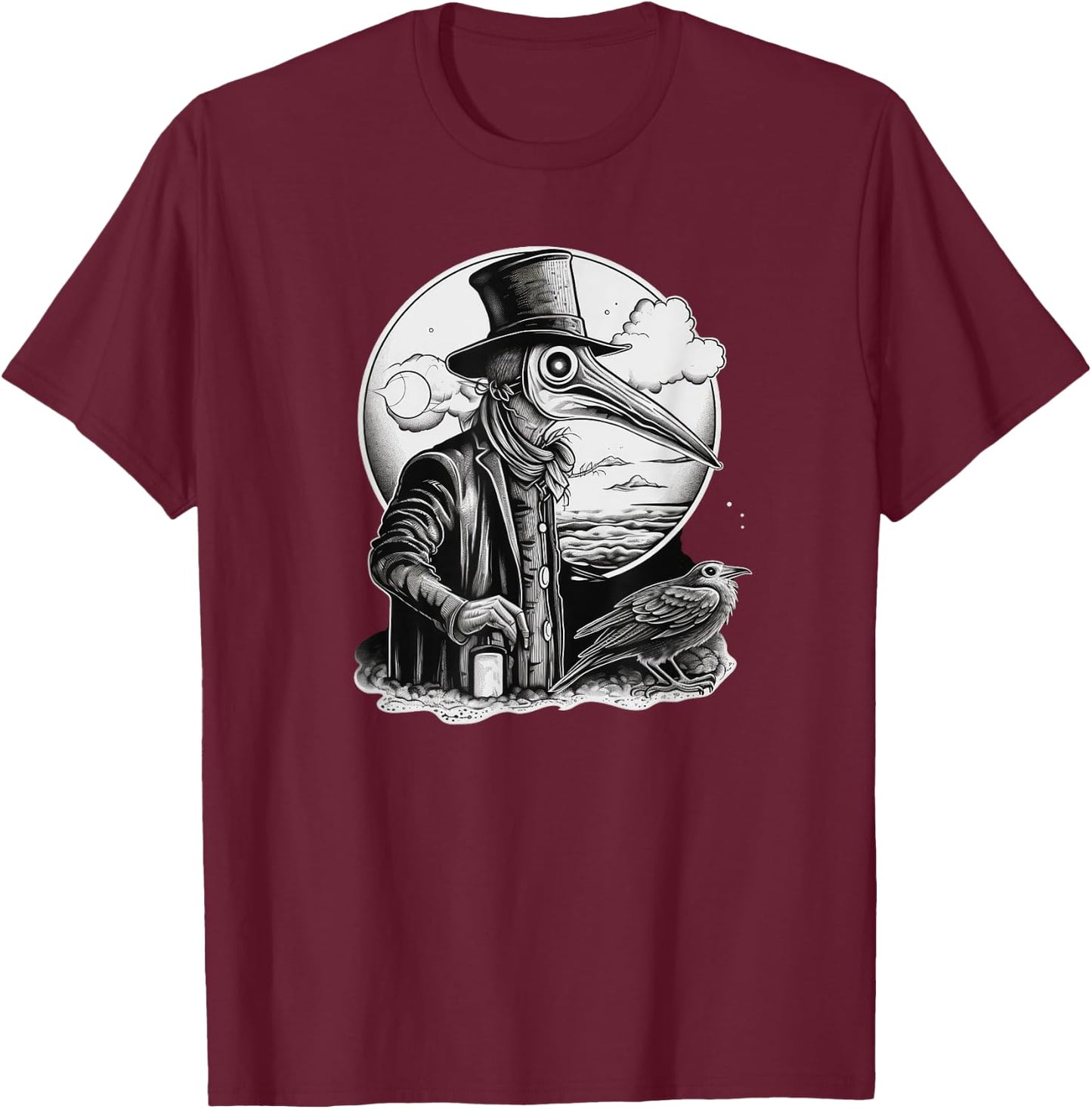 Funny Plague Doctor cool Grunge Style leeches medical T-Shirt - T-Shirt | Maroon
