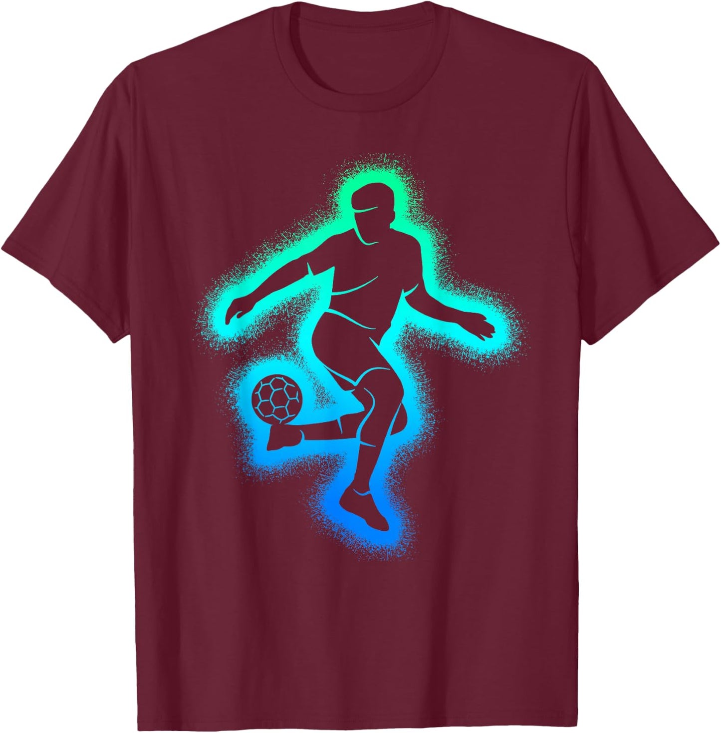 Soccer Game Kids Men Boys Soccer Player T-Shirt - T-Shirt | Maroon