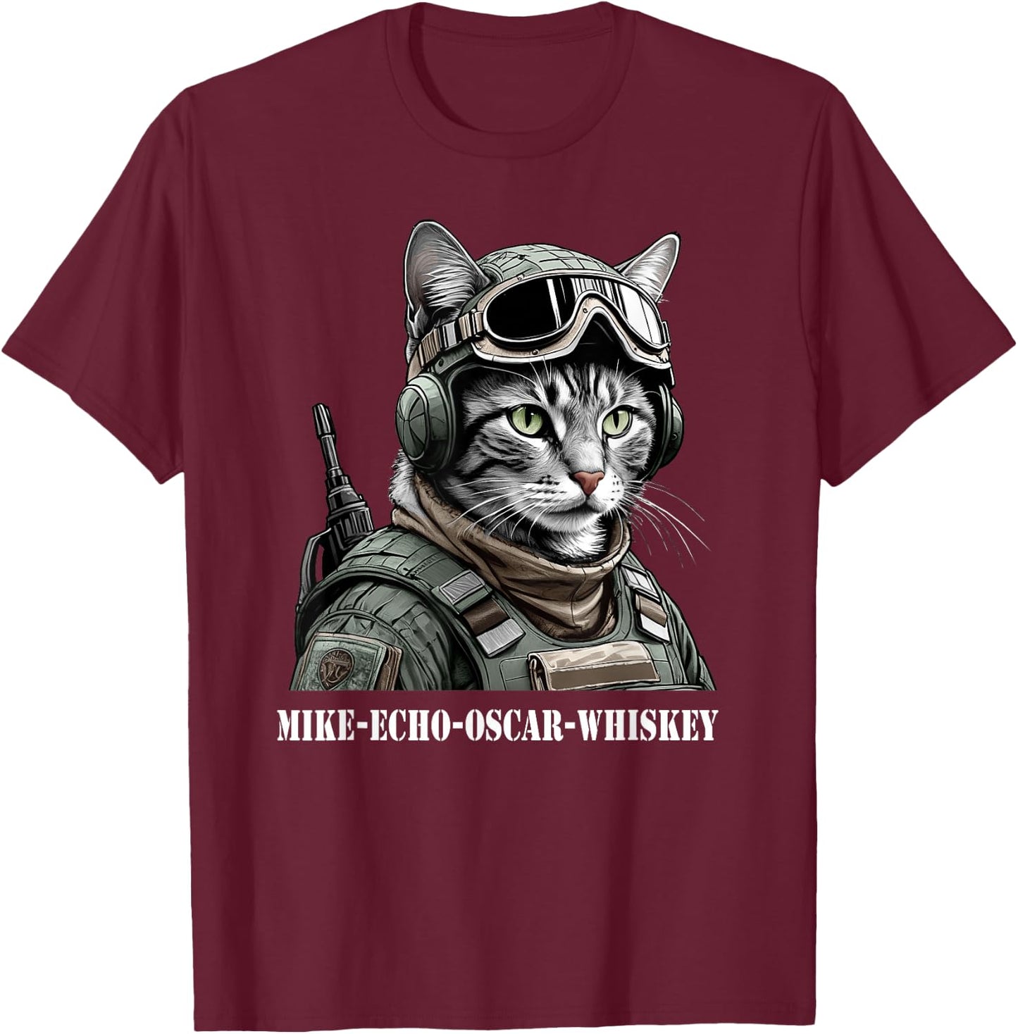 Tactical Cat or Tacticat Women T-Shirt - T-Shirt | Maroon