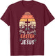 Silly Rabbit Easter Is For Jesus Religious Christian Retro T-Shirt - T-Shirt | Maroon