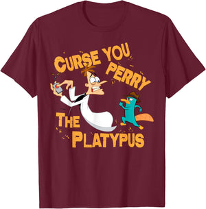 Disney Phineas and Ferb Curse You Small T-Shirt - T-Shirt | Maroon