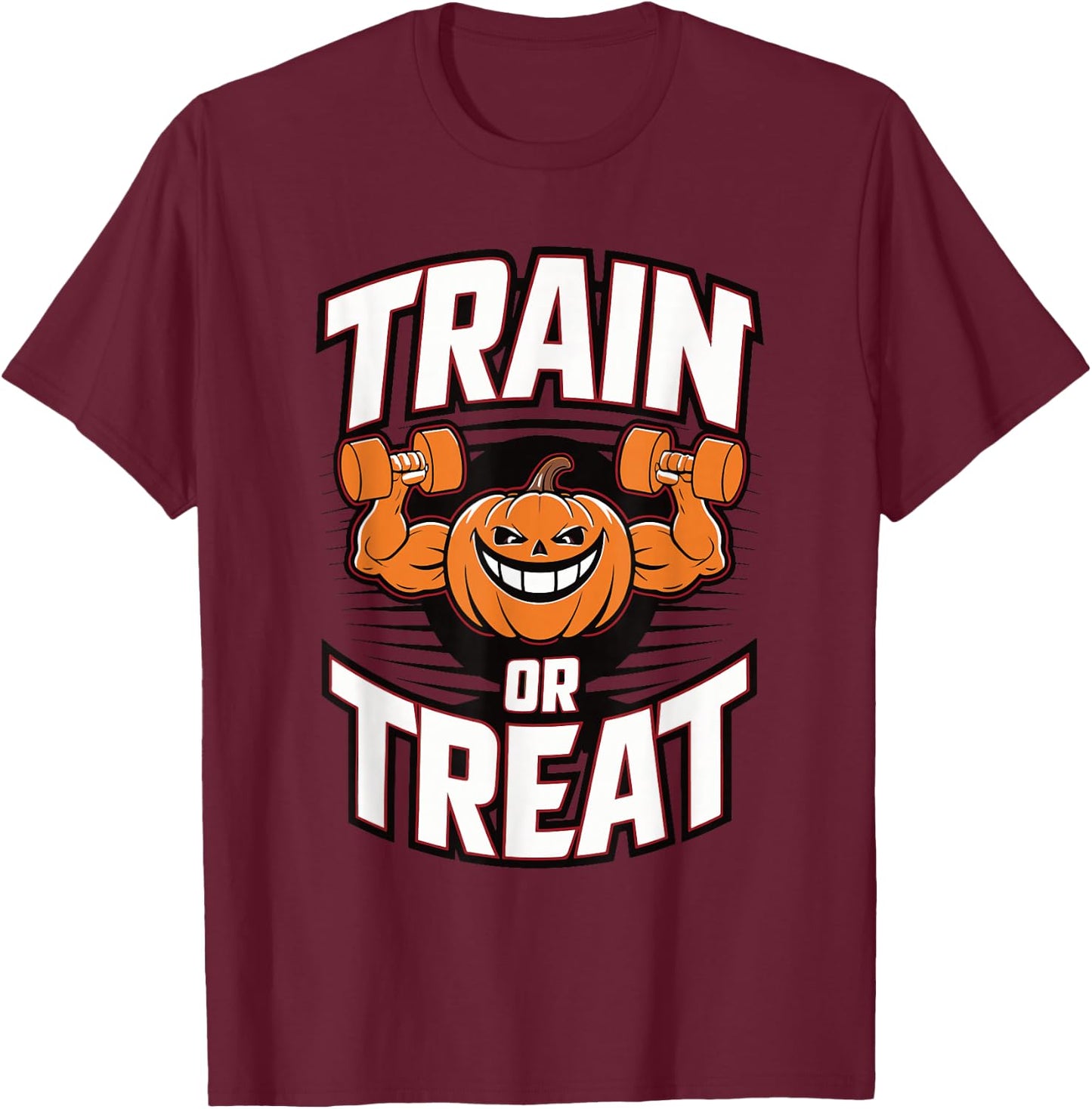 Train Or Treat T-Shirt - T-Shirt | Maroon