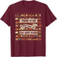 There Is No Such Thing As Too Many Books - Funny Book Lover T-Shirt - T-Shirt | Maroon