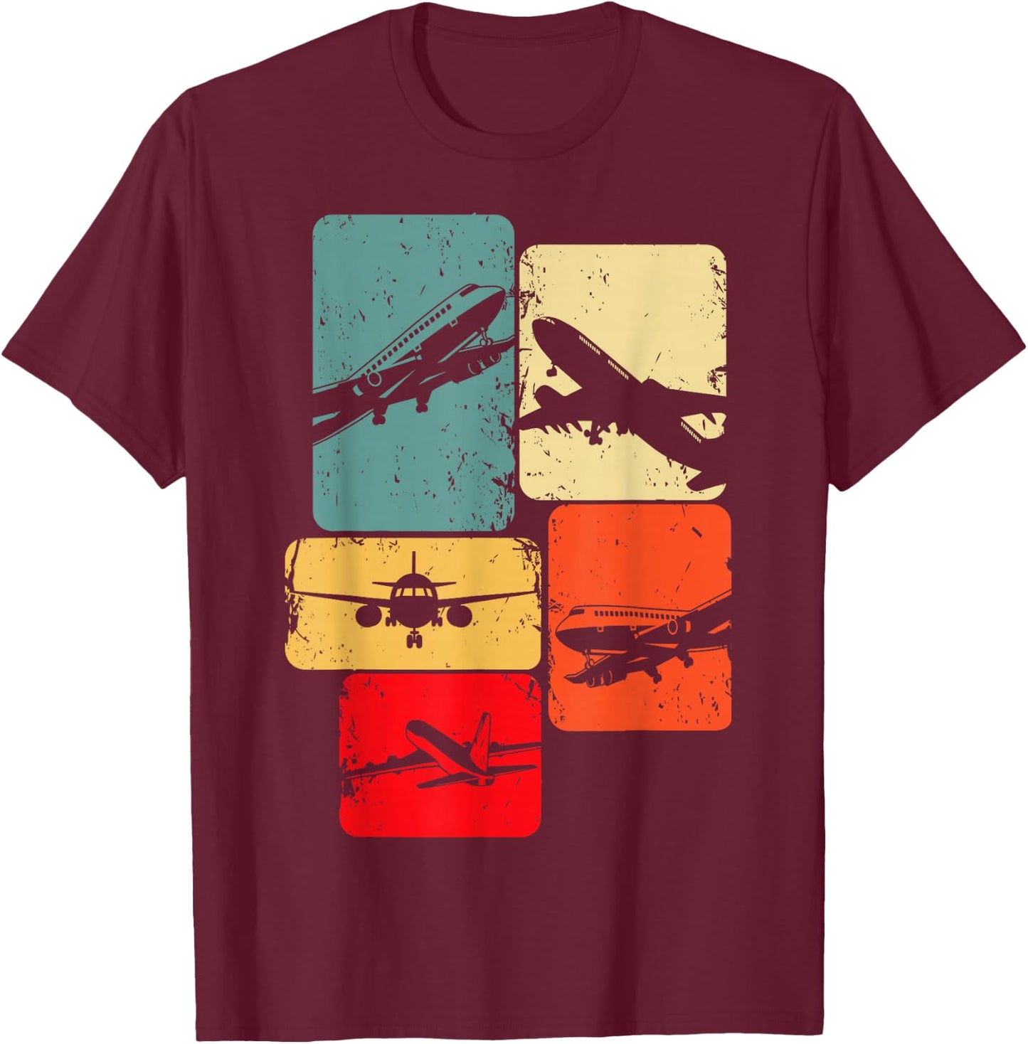 Airplane Pilot Plane Men Toddler Boys Kids T-Shirt - T-Shirt | Maroon