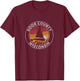 Door County Wisconsin Vintage Sailboat 70s Retro Sunset T-Shirt - T-Shirt | Maroon