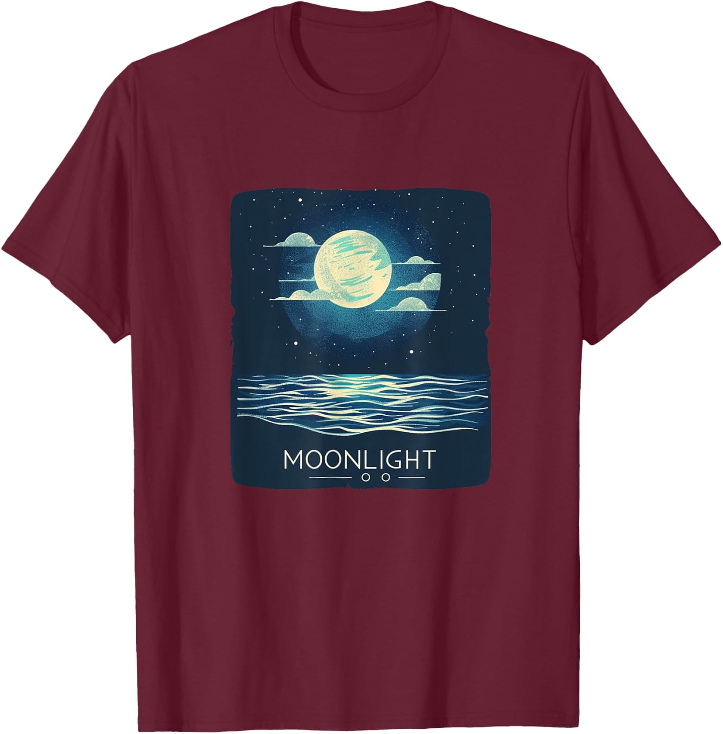 Beautiful Moonlight Outfit for Moon Lovers T-Shirt - T-Shirt | Maroon