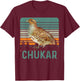 Funny Chukar Retro Vintage Funny Hunting T-Shirt - T-Shirt | Maroon