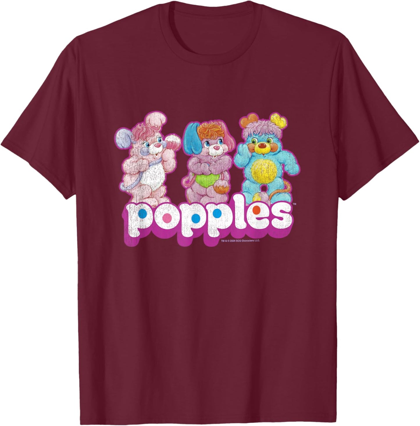 Popples Trio Pop T-Shirt - T-Shirt | Maroon