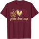 Peace. Love. Cure. | Multiple Myeloma Awareness Month T-Shirt - T-Shirt | Maroon