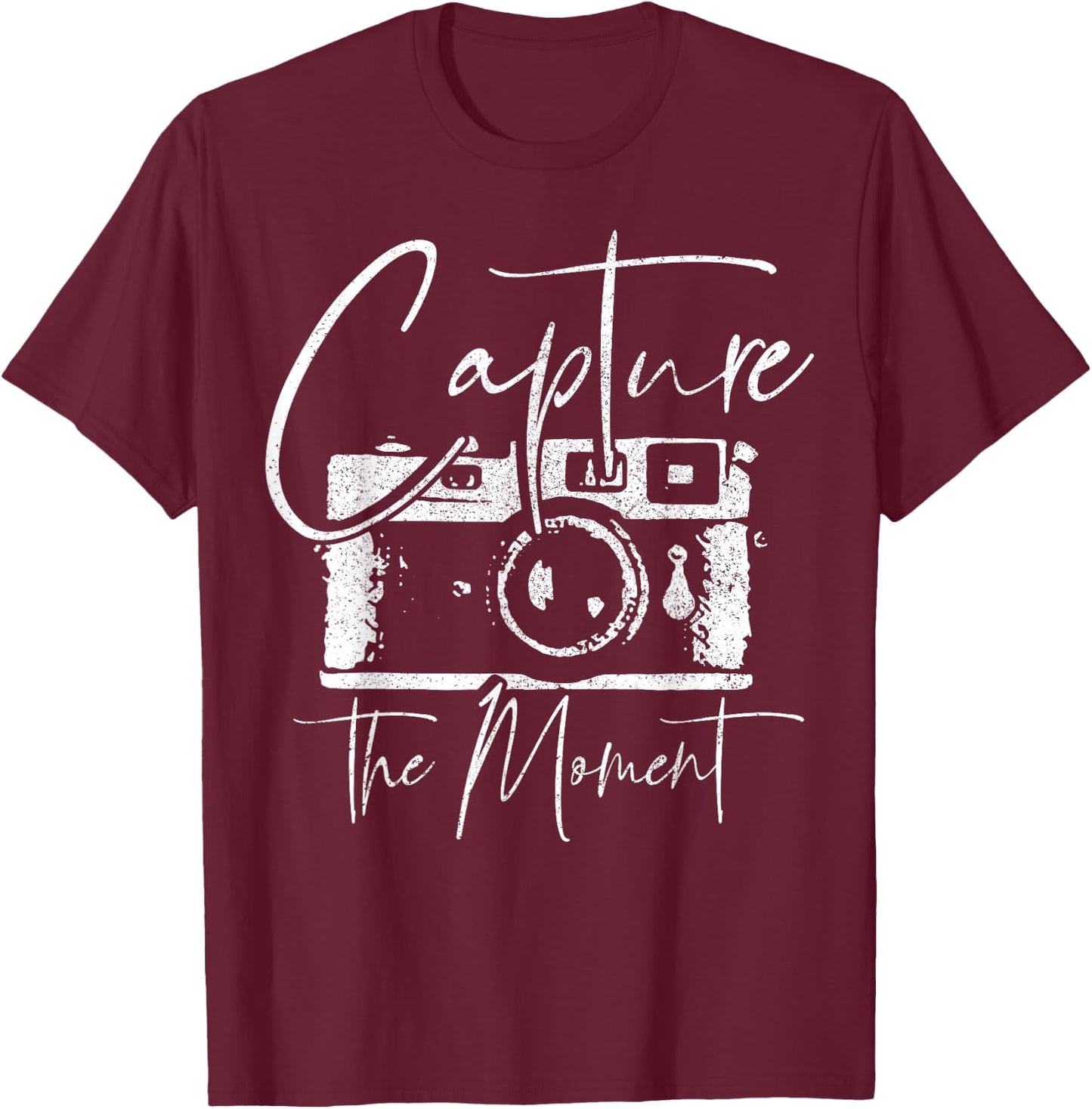 Photographer Gift Vintage Camera Photography T-Shirt - T-Shirt | Maroon