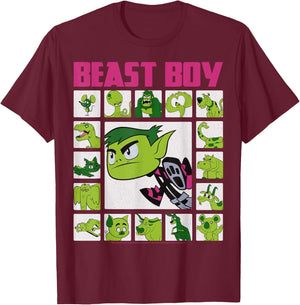 DC Comics Teen Titans Go! Beast Boy Box Up T-Shirt - T-Shirt | Maroon