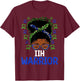 IIH Awareness IIH Warrior Afro Messy Bun T-Shirt - T-Shirt | Maroon