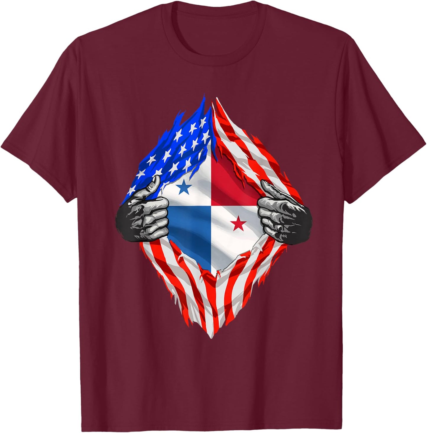 Panama Shirt American Panamanian Flag Hispanic Pride Roots T-Shirt - T-Shirt | Maroon