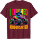 I Crushed Kindergarten Monster Truck Graduation T-Shirt - T-Shirt | Maroon