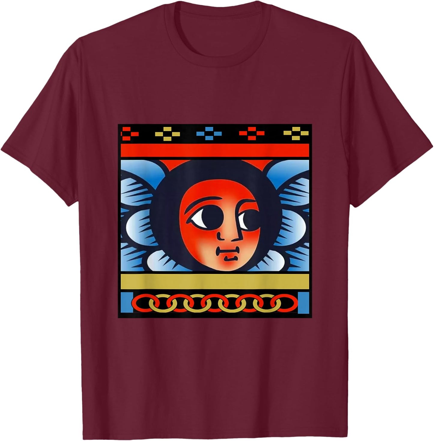 Ethiopian Winged Angels T-Shirt - T-Shirt | Maroon