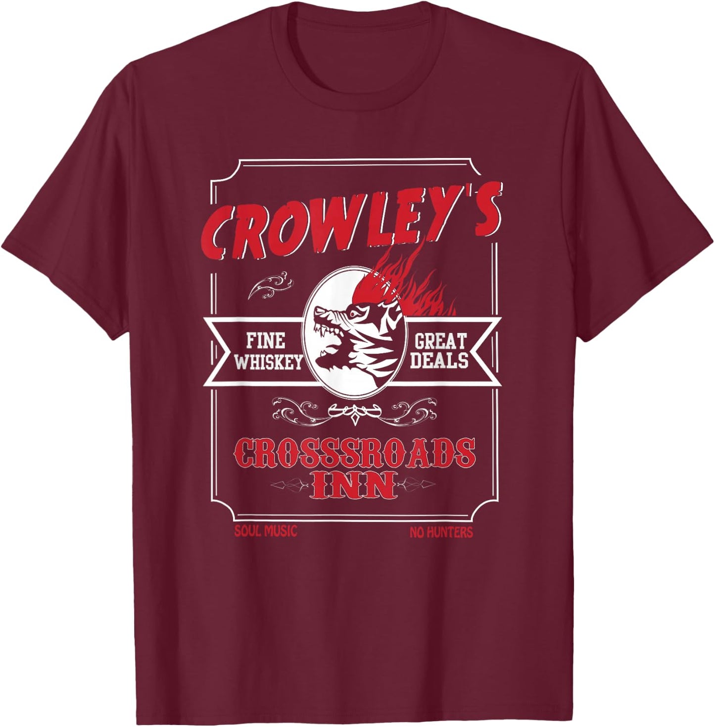 Retro Crossroads Dive Bar T-Shirt - T-Shirt | Maroon