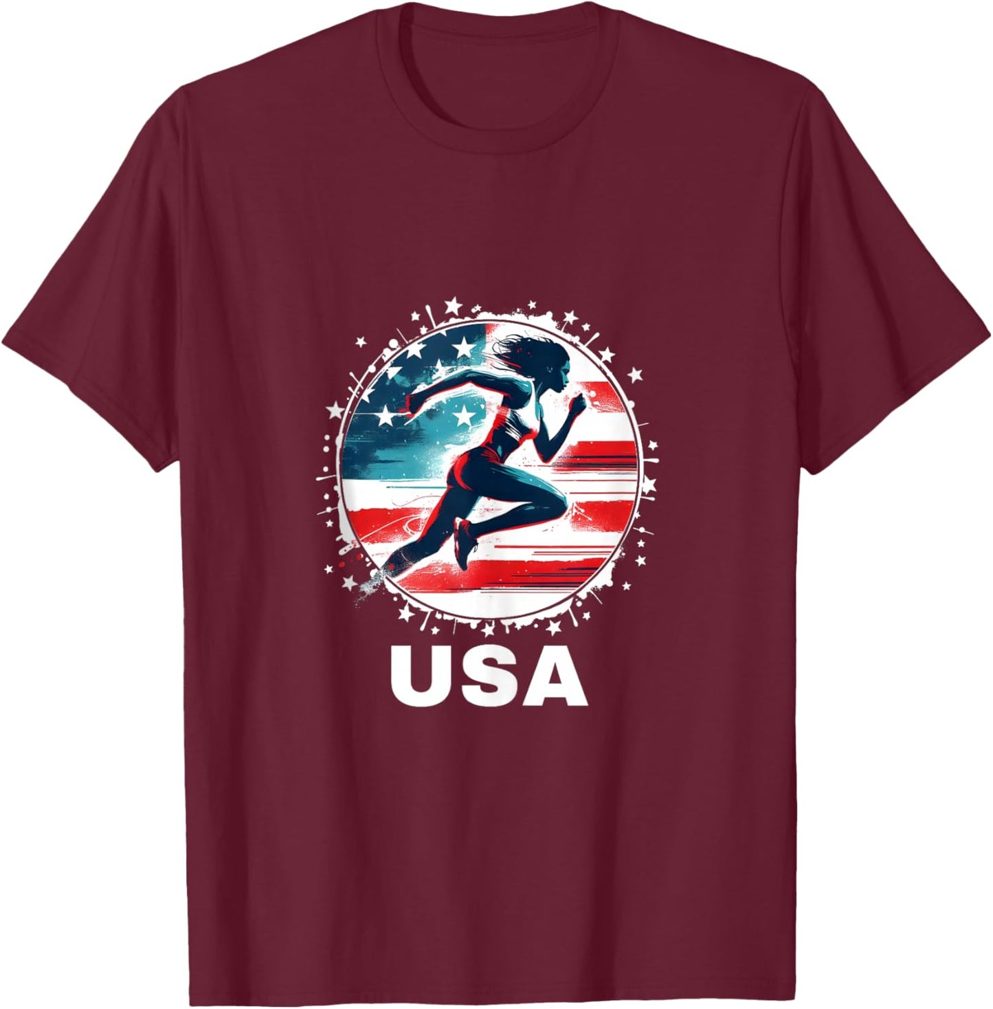 USA Team Track and Field Shirt Men Women Kids Track & Field T-Shirt - T-Shirt | Maroon