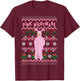 A Christmas Story Pink Nightmare Ugly Sweater T-Shirt - T-Shirt | Maroon