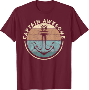 Funny Sailing Boating Sailor Boat Captain Awesome T-Shirt - T-Shirt | Maroon