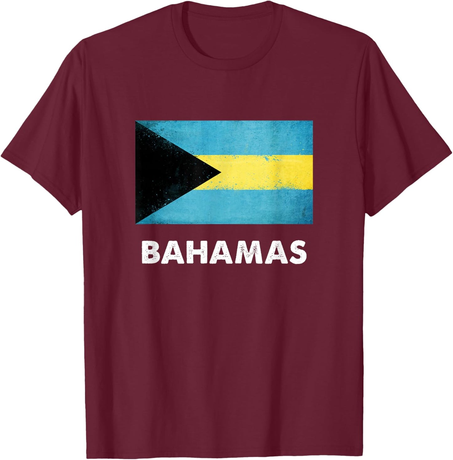 Bahamas Flag | Bahamian T-Shirt - T-Shirt | Maroon