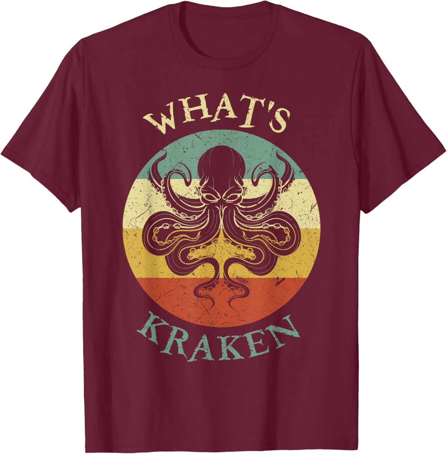 Octopus What's Kraken T-Shirt - T-Shirt | Maroon