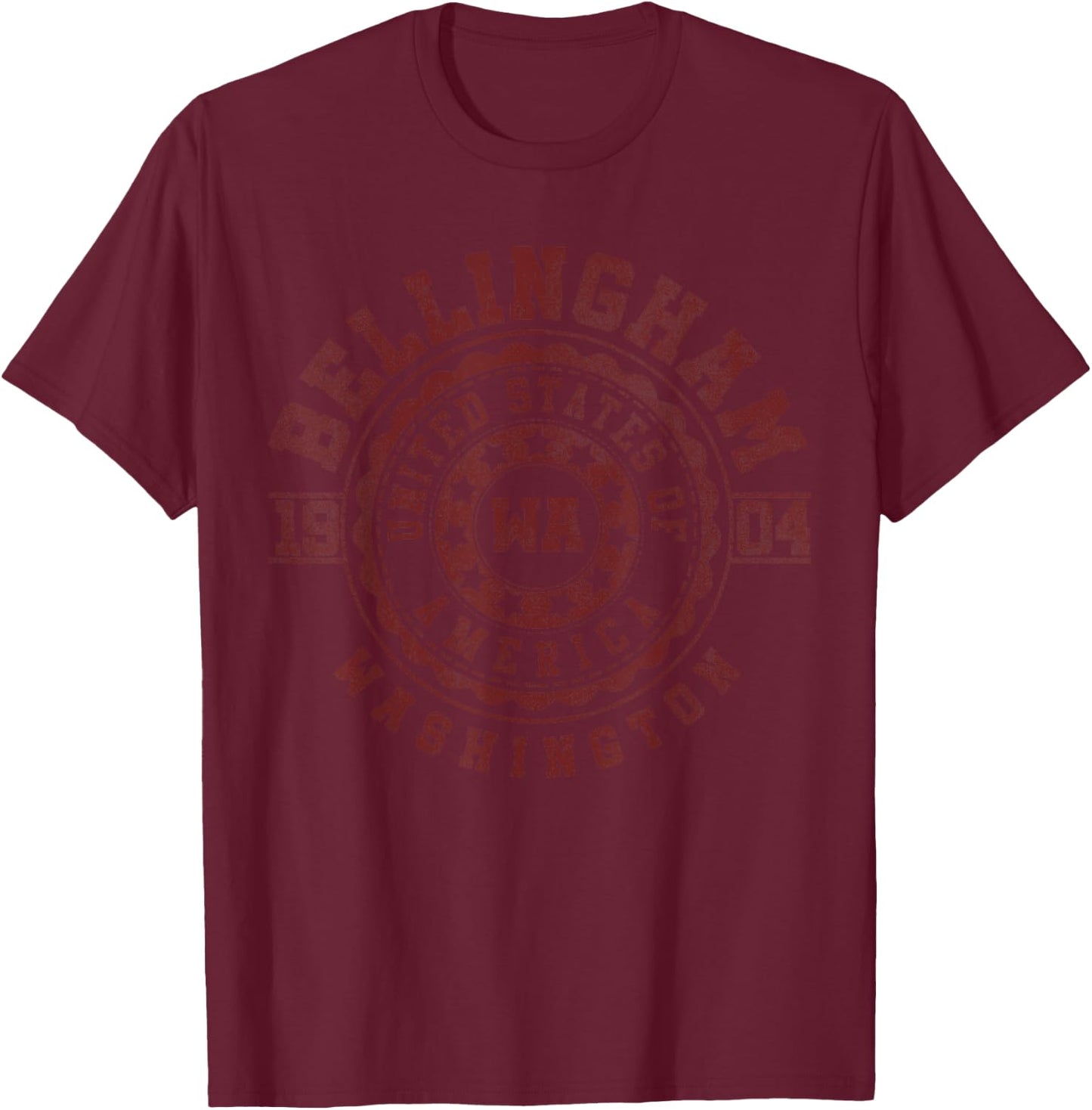 Bellingham WA | Washington | Vintage City Apparels T-Shirt - T-Shirt | Maroon