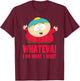 South Park Cartman Classic Fit - Black , Short Sleeve, Casual T-Shirt - T-Shirt | Maroon