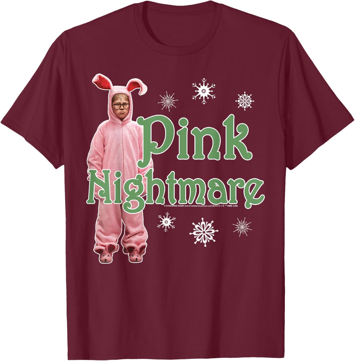 A Christmas Story Pink Nightmare T-Shirt - T-Shirt | Maroon