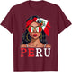 Peruvian Souvenirs Products Woman Flag Roots Peru T-Shirt - T-Shirt | Maroon