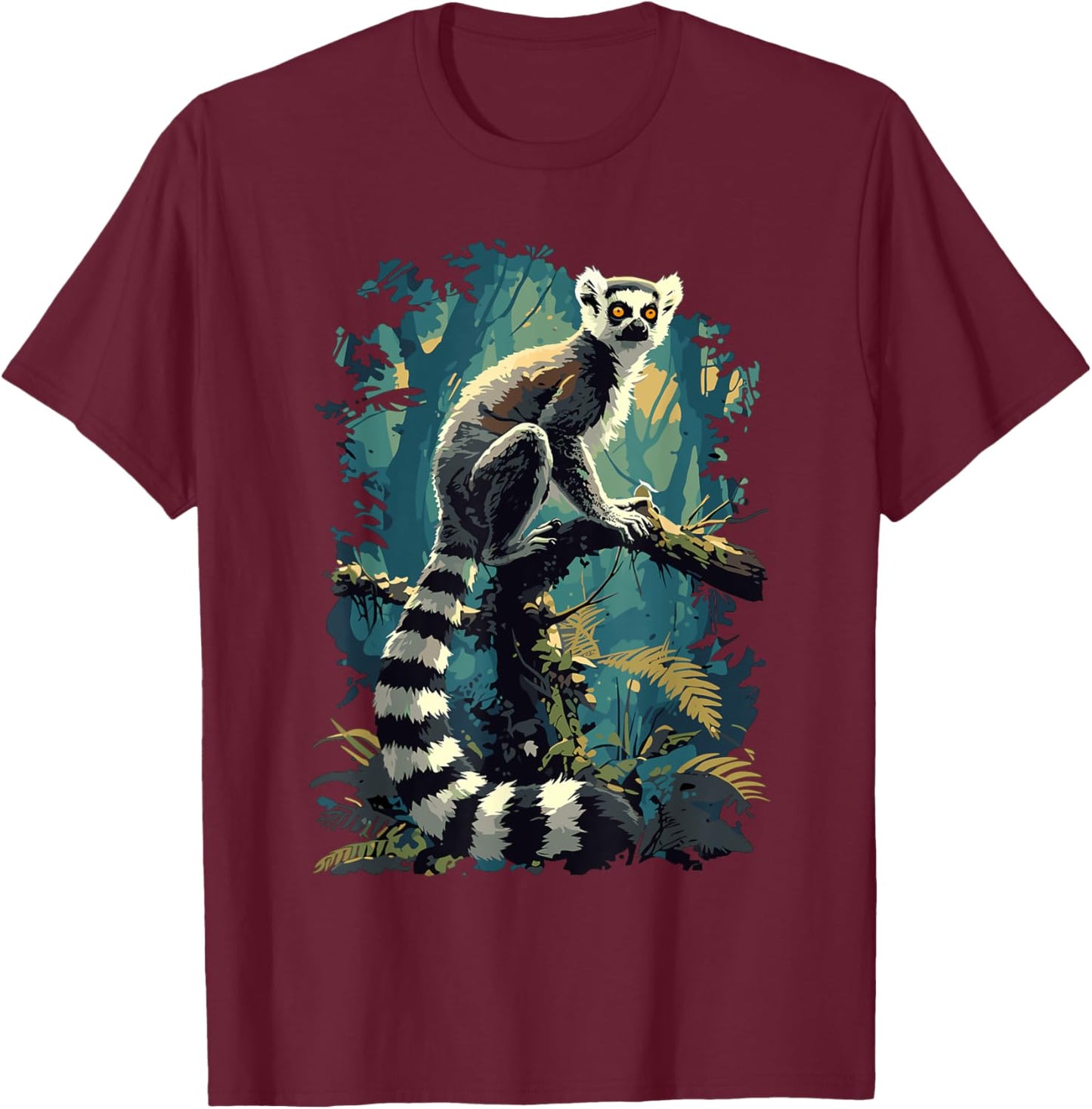 Lemurs Lemur T-Shirt - T-Shirt | Maroon