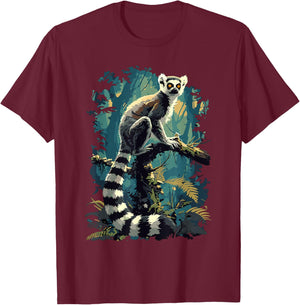 Lemurs Lemur T-Shirt - T-Shirt | Maroon