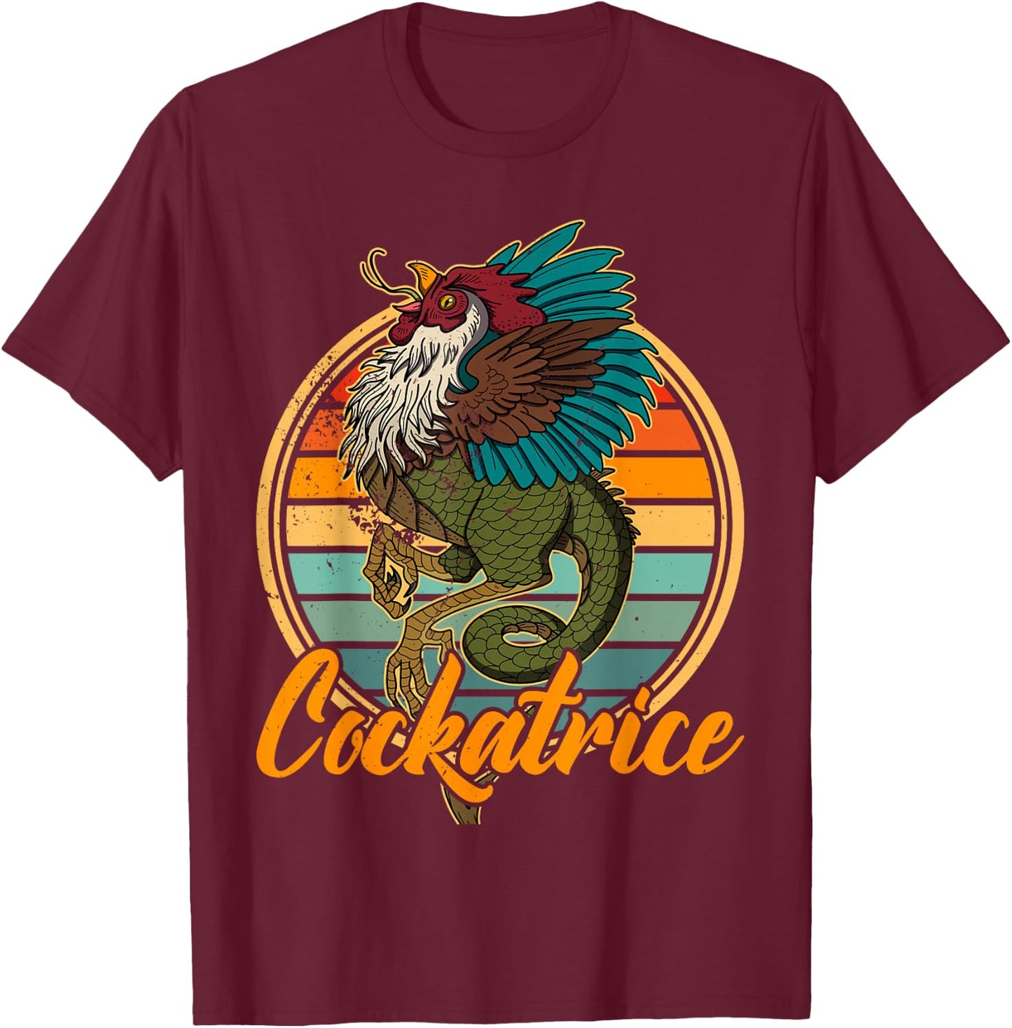 Cockatrice mythical England souvenir national ancestry T-Shirt - T-Shirt | Maroon