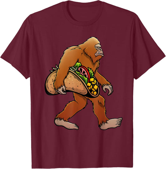 Cool Taco Design Women Kids Mexican Food Taco Lover T-Shirt - T-Shirt | Maroon